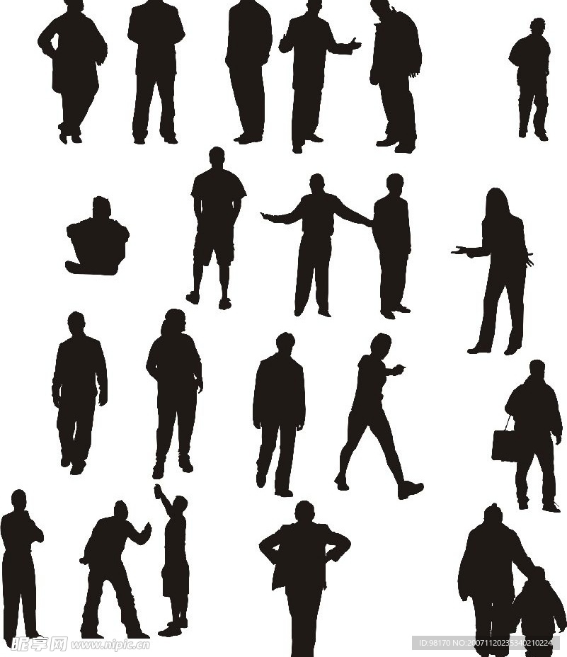 男人剪影