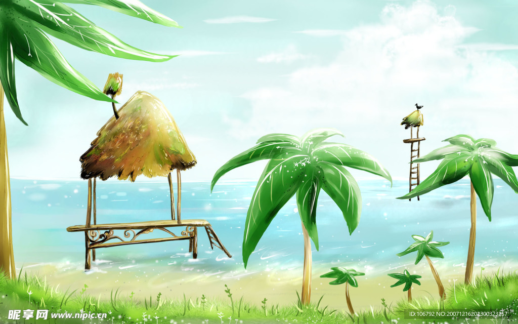 風(fēng)景卡通插畫