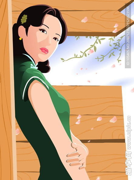 時(shí)尚中國風(fēng)格矢量圖