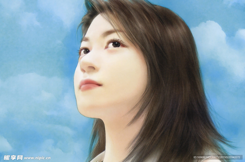手繪美女