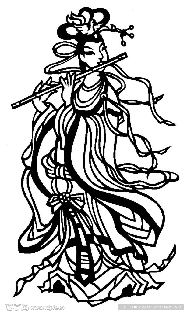 剪紙藝術(shù)-仙女2