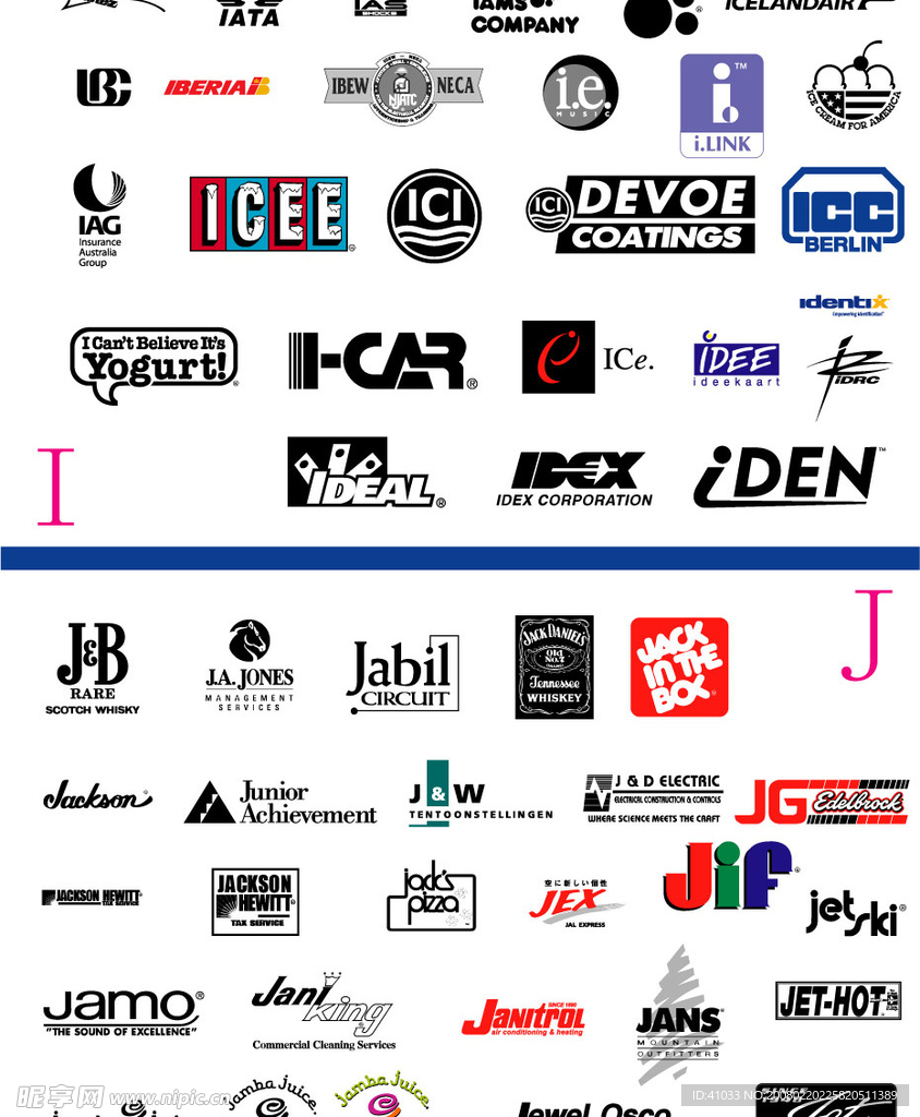 I J標志