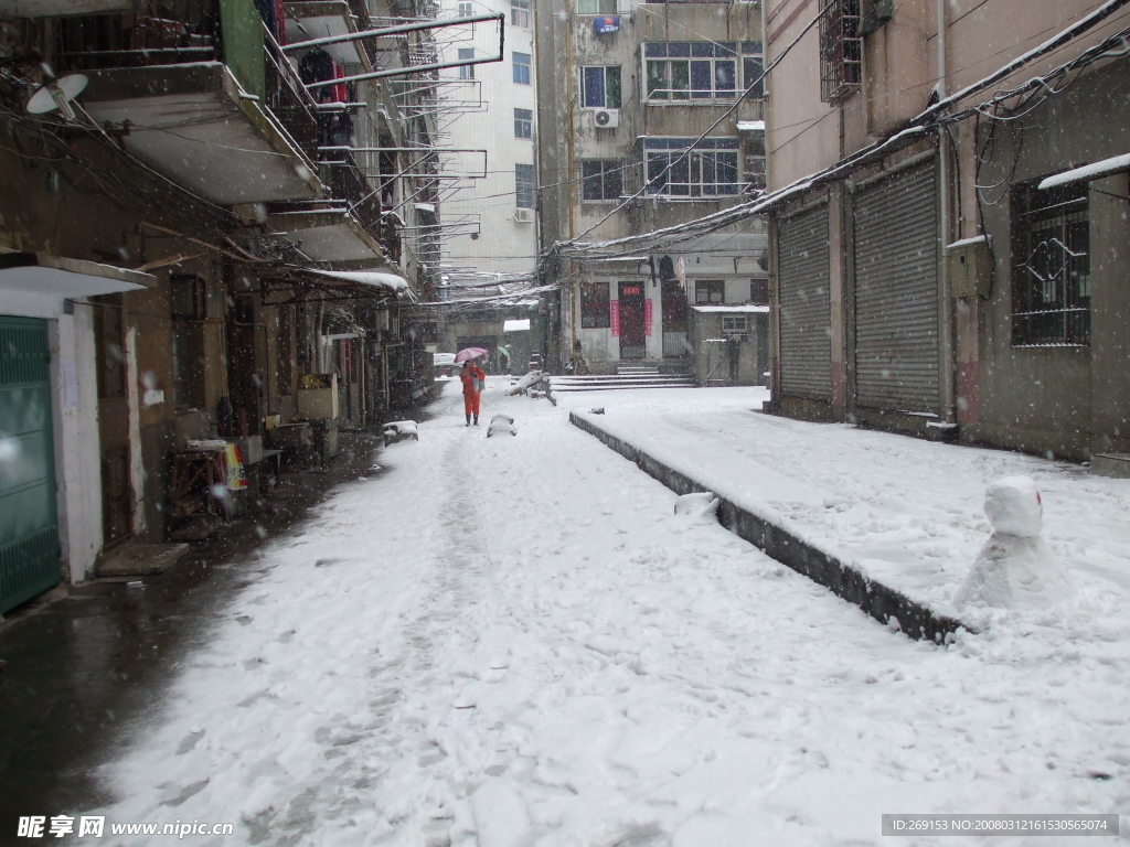 九江雪景