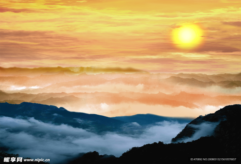 夕陽落日