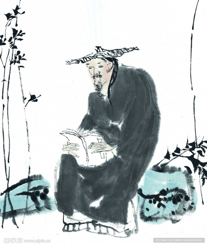 古典墨畫人物素材