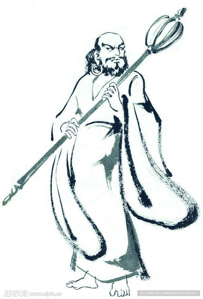 古典墨畫人物素材