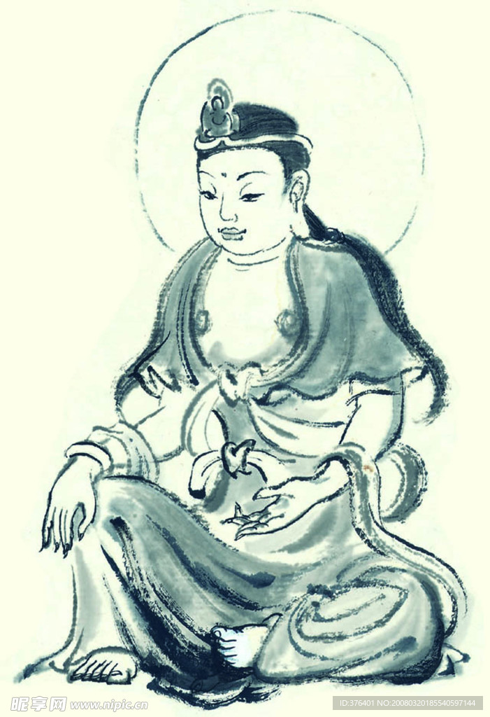 古典墨畫人物素材
