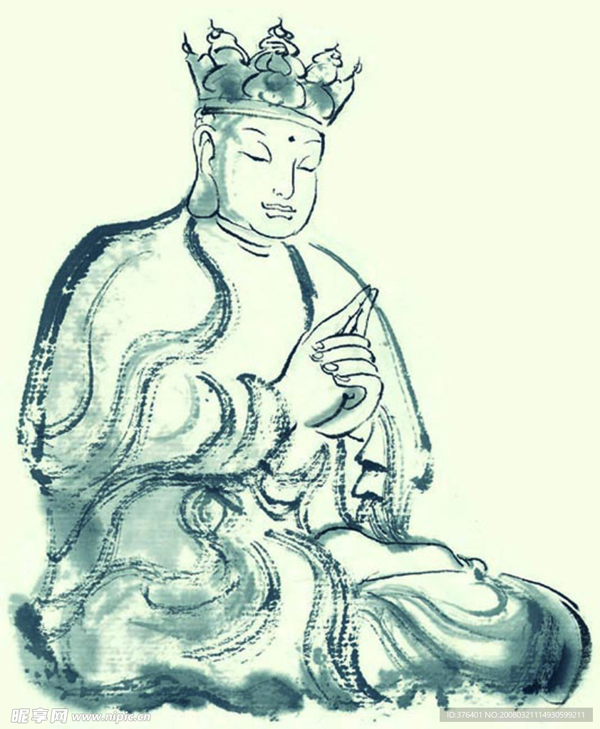 古典墨畫人物素材
