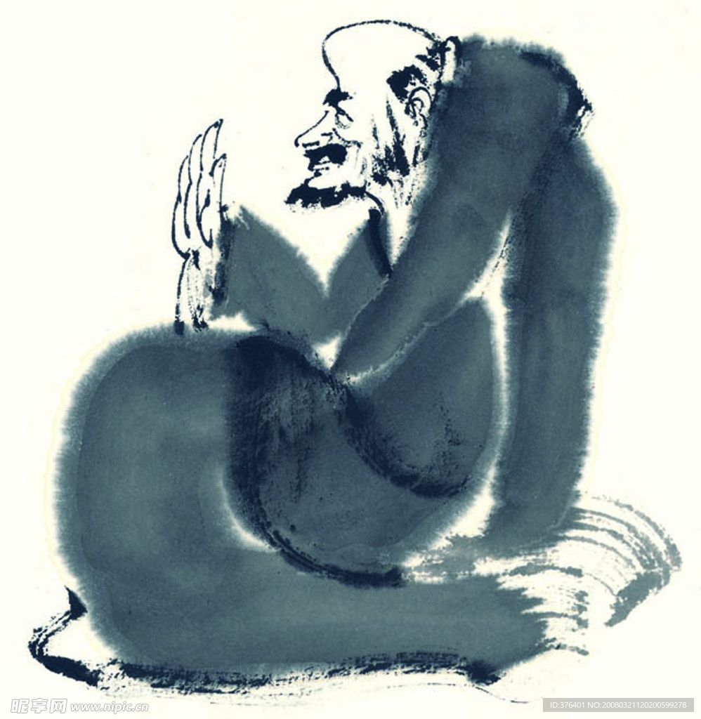 古典墨畫人物素材
