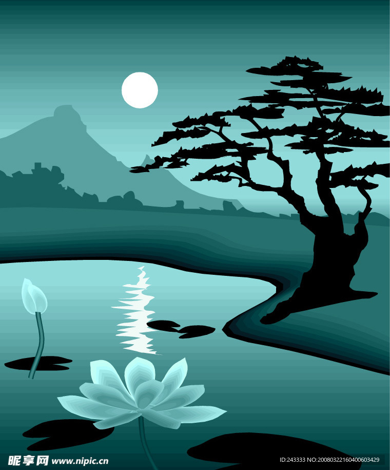 風景矢量圖
