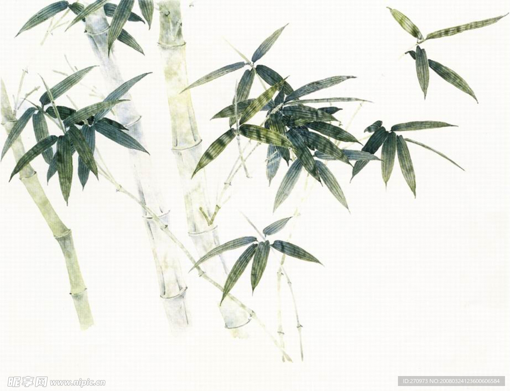 竹子水墨畫