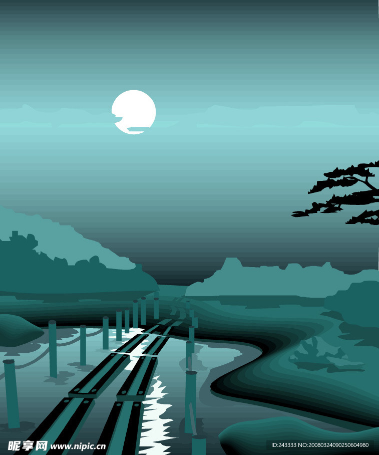 風(fēng)景矢量圖