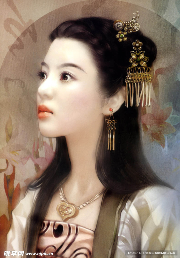 手繪古裝美女