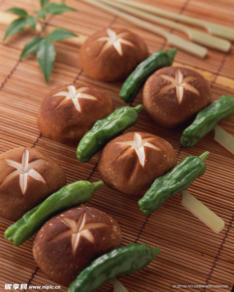 燒烤用生香菇辣椒