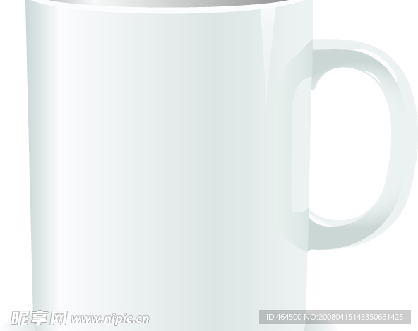 白色咖啡杯矢量素材