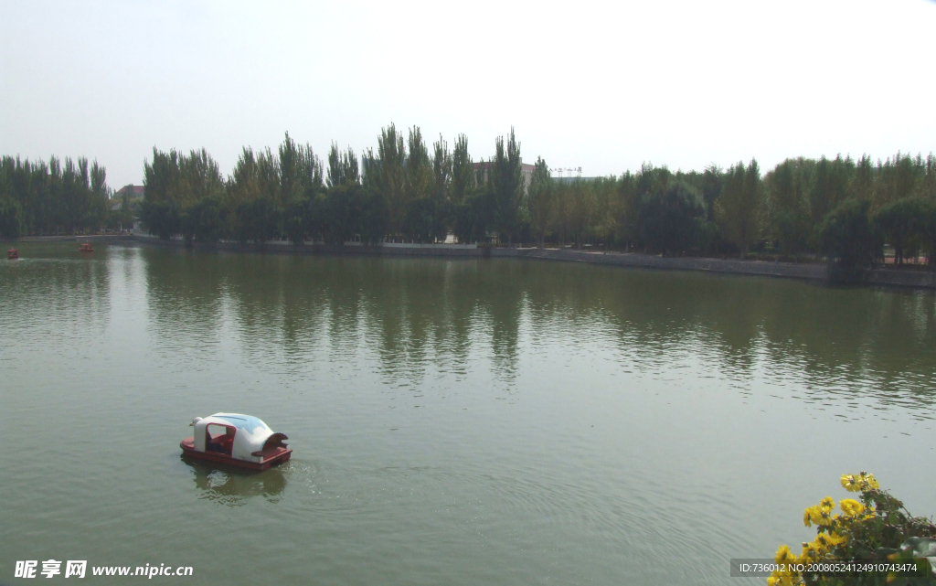 公園湖水