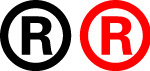 标志中的圈R