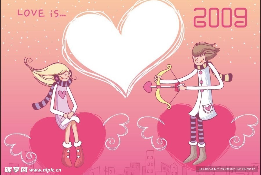 2009日历甜蜜爱情封面