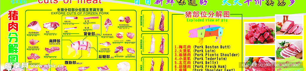 商場豬肉分解詳圖