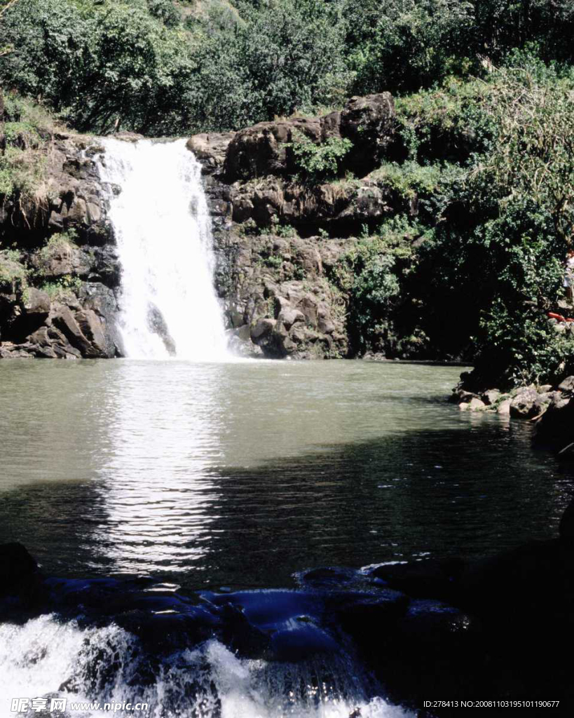 秀麗山水 瀑布美景 山澗溪流