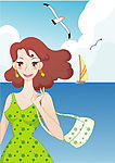 海邊美女