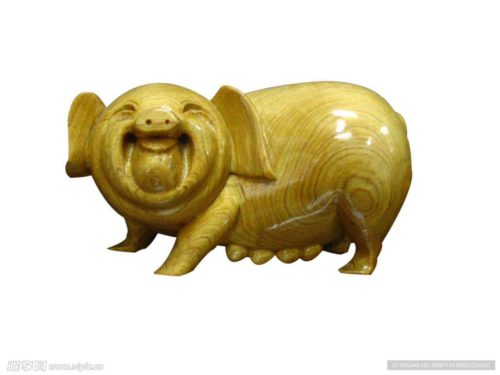 豬兒 木雕
