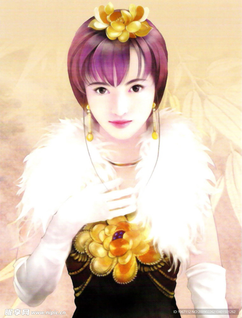 手繪古裝美女