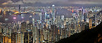 香港维多利亚港高清晰夜景照片