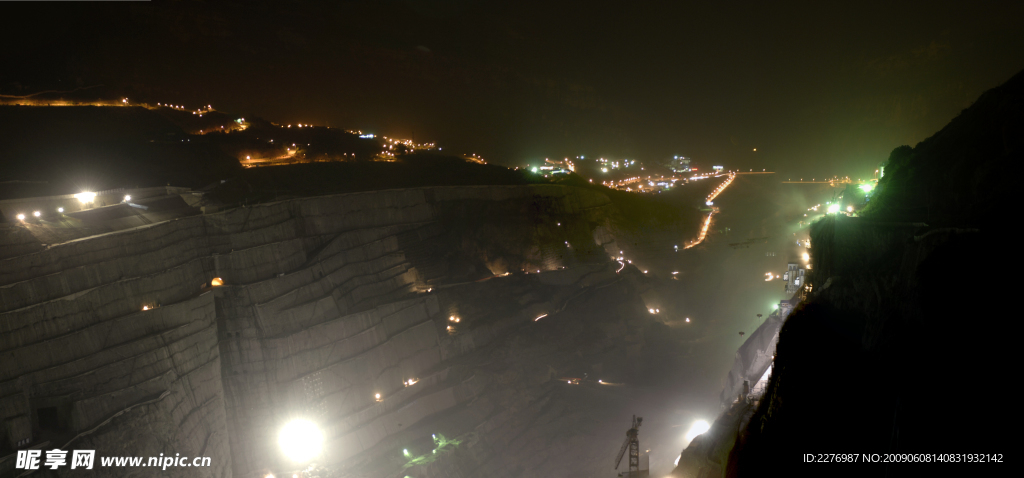 工地夜景（溪洛渡電站）
