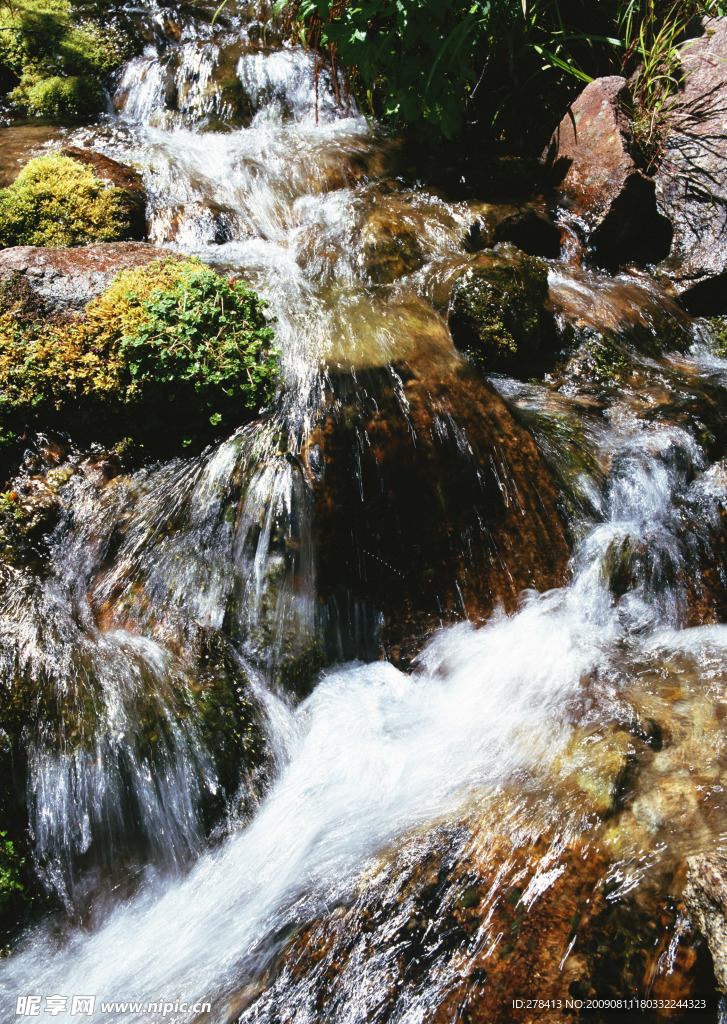 溪水 瀑布 涌泉 流水 山泉