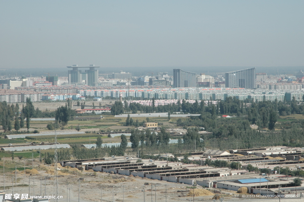 酒泉特色素材 市政大廈俯視圖