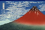 红色的富士山