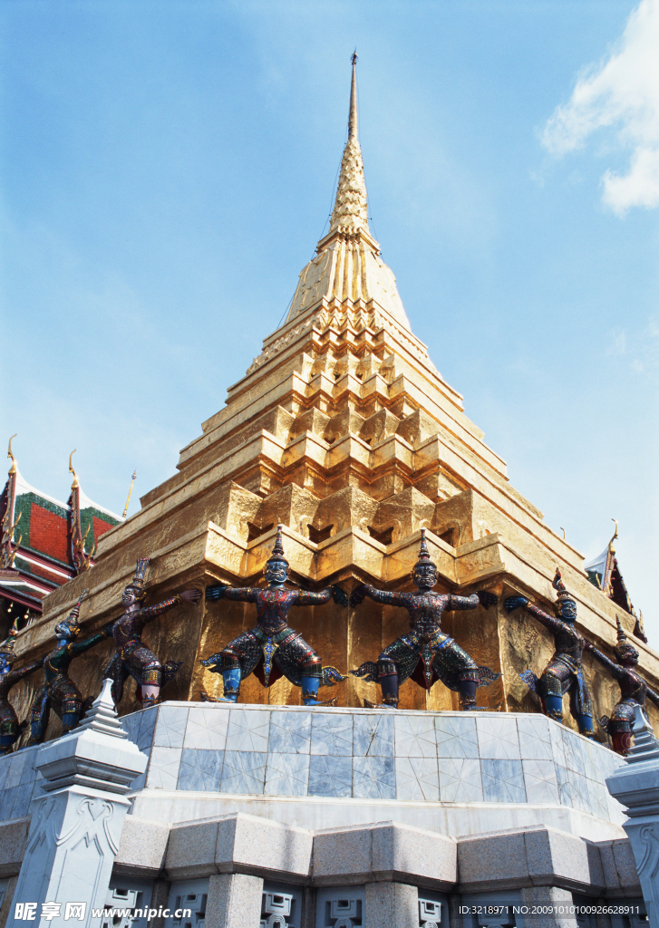 泰國金頂建筑特寫