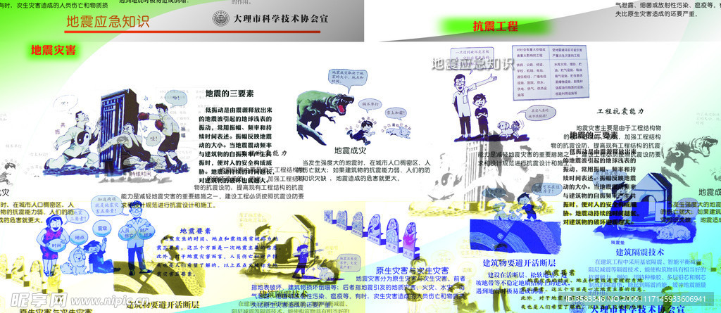 地震常识 地震知识 安全防范 地震防护宣传 地震漫画