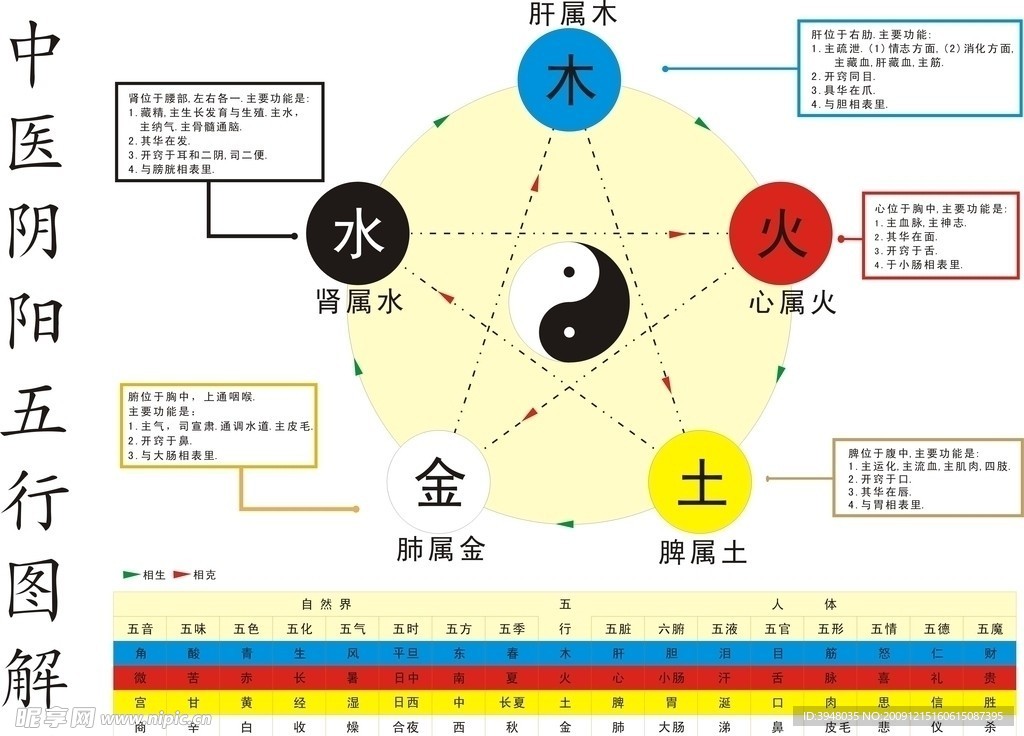 中医阴阳五行图解