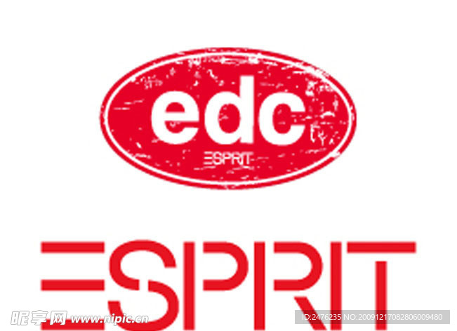 EDC by Esprit 矢量logo