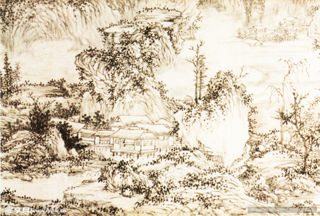 國畫 山水 中國風 水墨圖片
