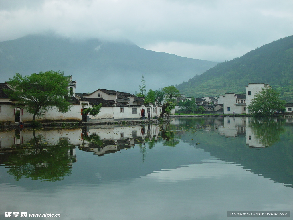 自然徽派建筑風(fēng)景攝影照片