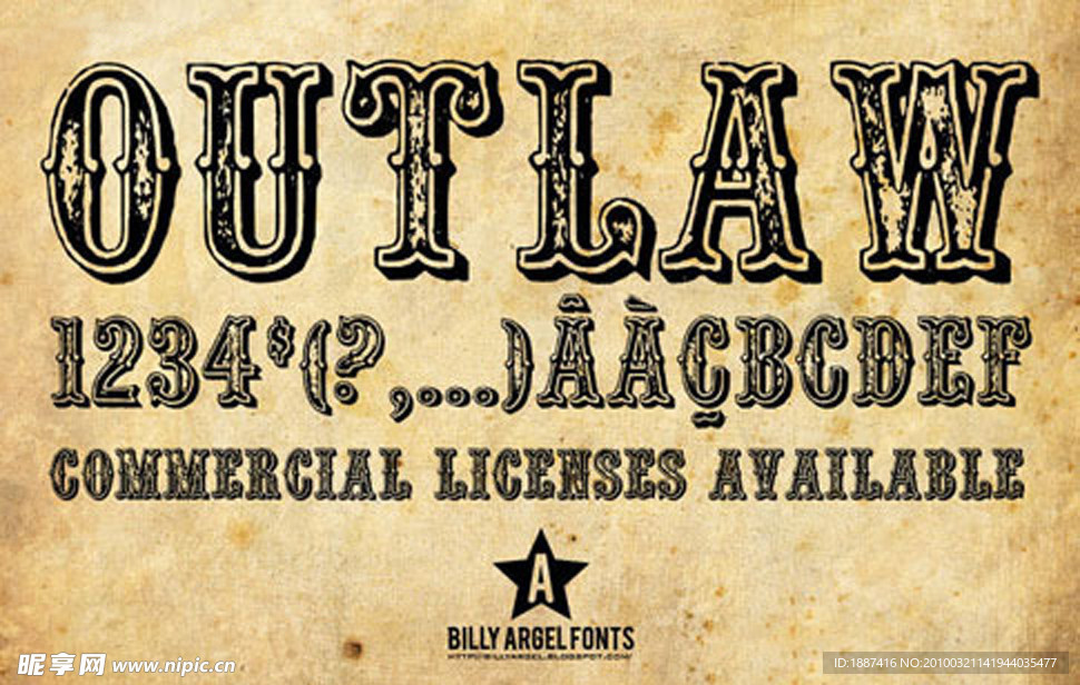 Outlaw字體