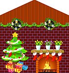 圣诞屋 圣诞树 圣诞火炉