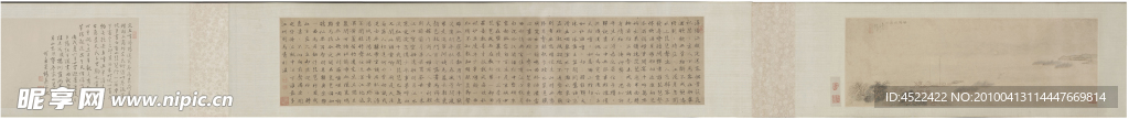 明 文伯仁 潯陽送客圖卷
