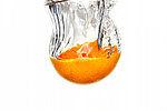水中橘子 黄色 精彩 抓拍 清凉 饮料广告