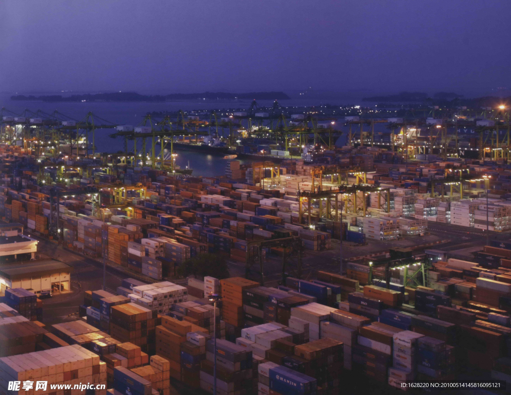 國外建筑夜景鳥瞰照片
