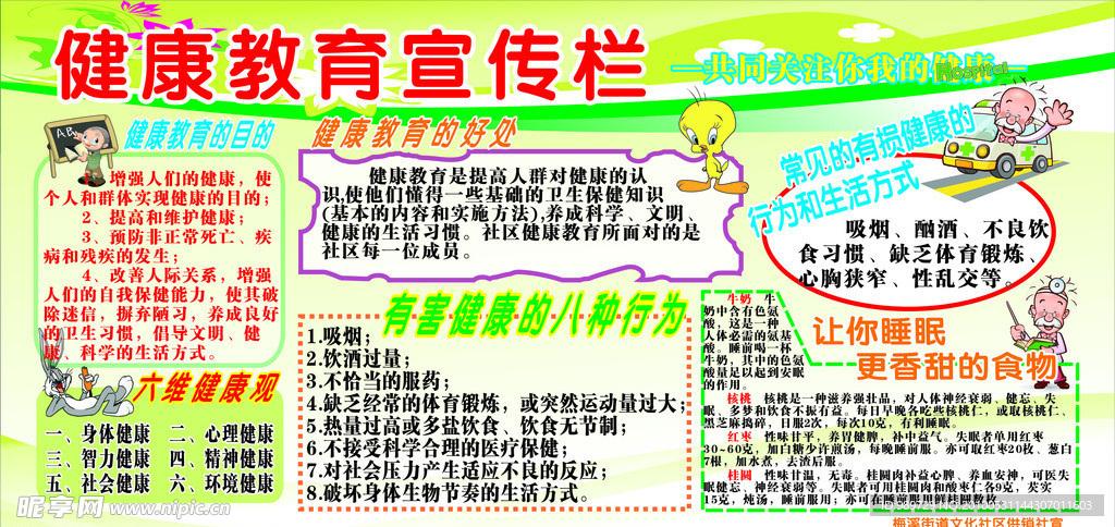 健康教育宣傳展板