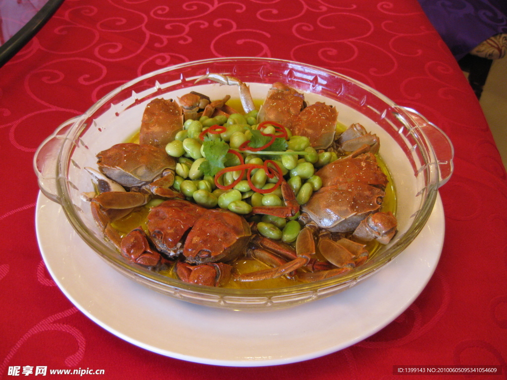 毛豆子蒸毛蟹