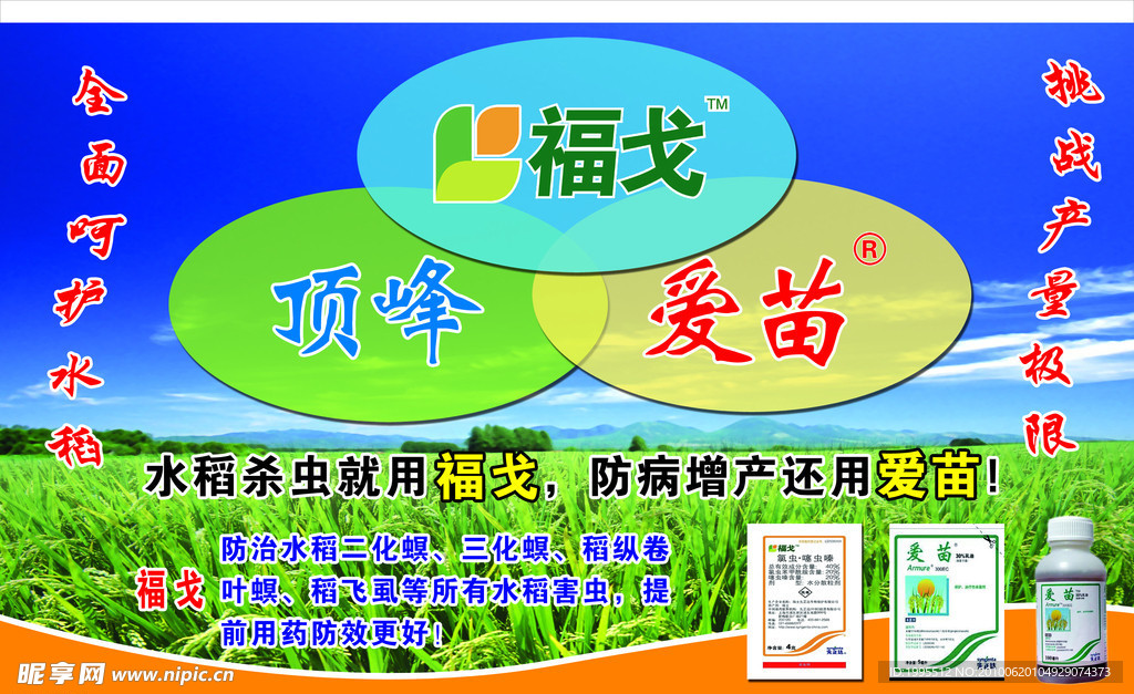 福戈水稻农药宣传 农药宣传海报