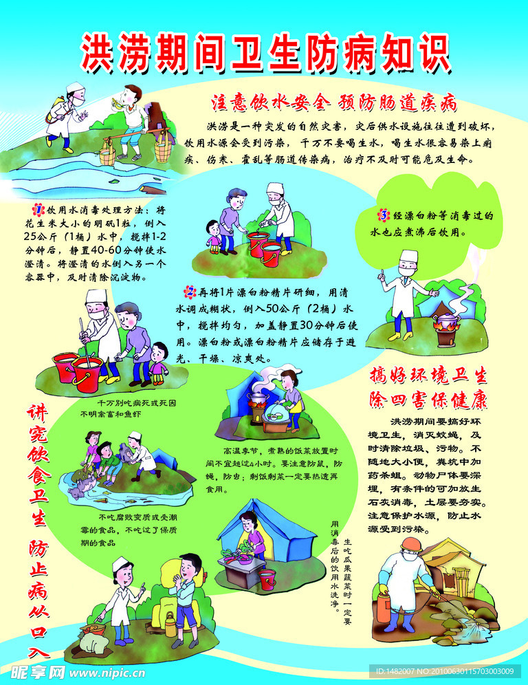 水災洪澇期間防病知識