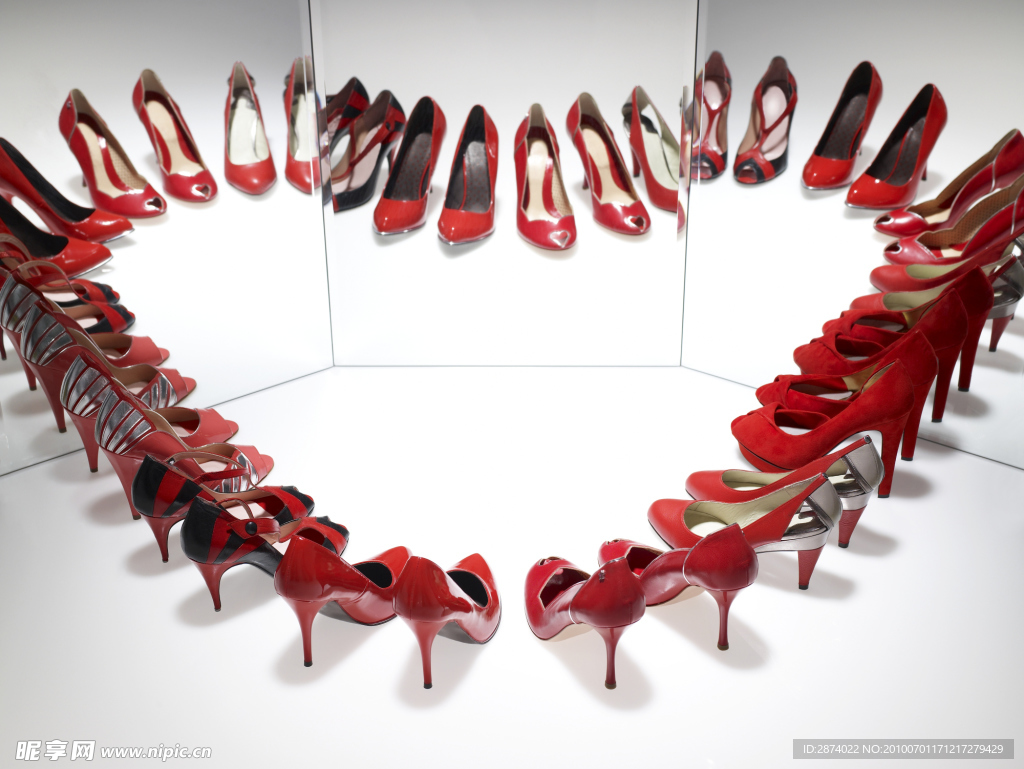 各种款式红颜色的女鞋