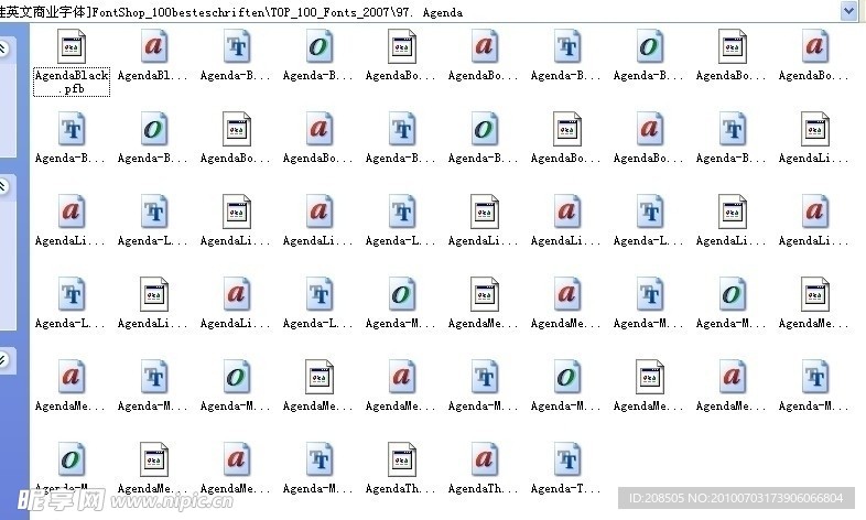 97 Agenda系列字體