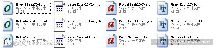 44 Metro系列字体